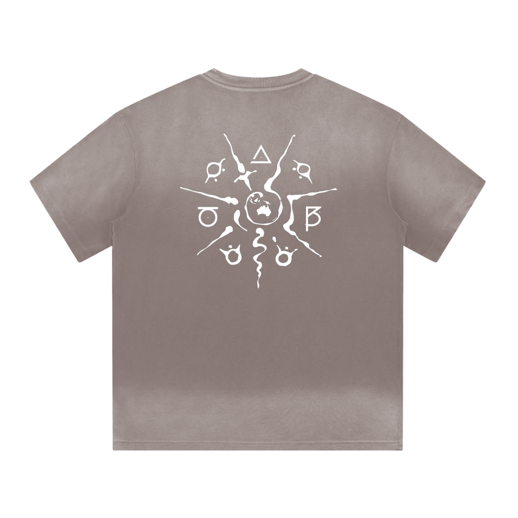“I” Shape Gradient Washed T-Shirt