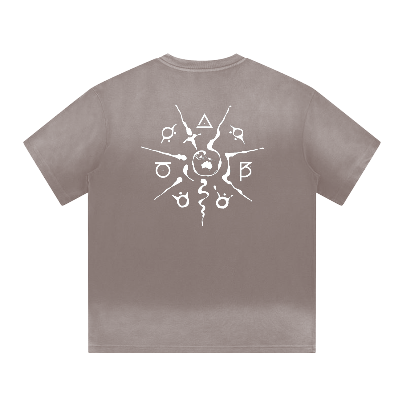 “I” Shape Gradient Washed T-Shirt