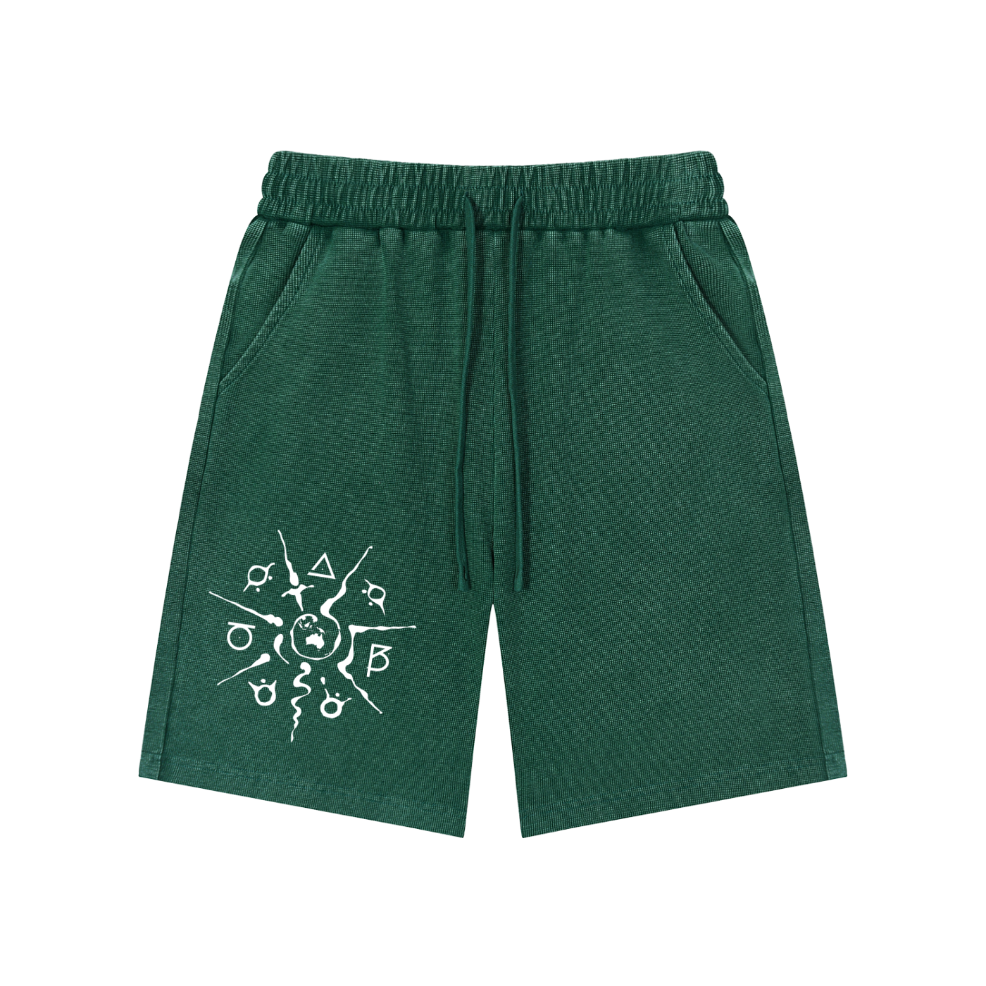 Mineral Wash Waffle Knit Shorts