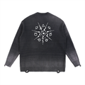 Sun Fade Distressed Ripped Crewneck sweater