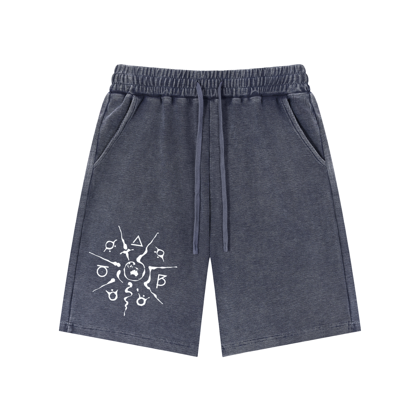 Mineral Wash Waffle Knit Shorts