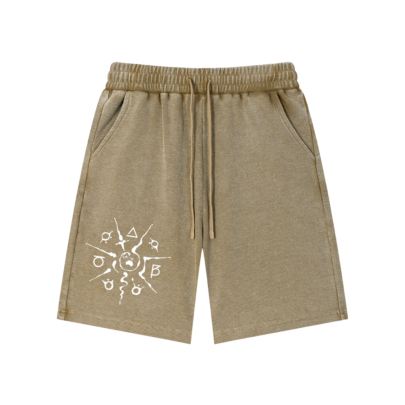 Mineral Wash Waffle Knit Shorts