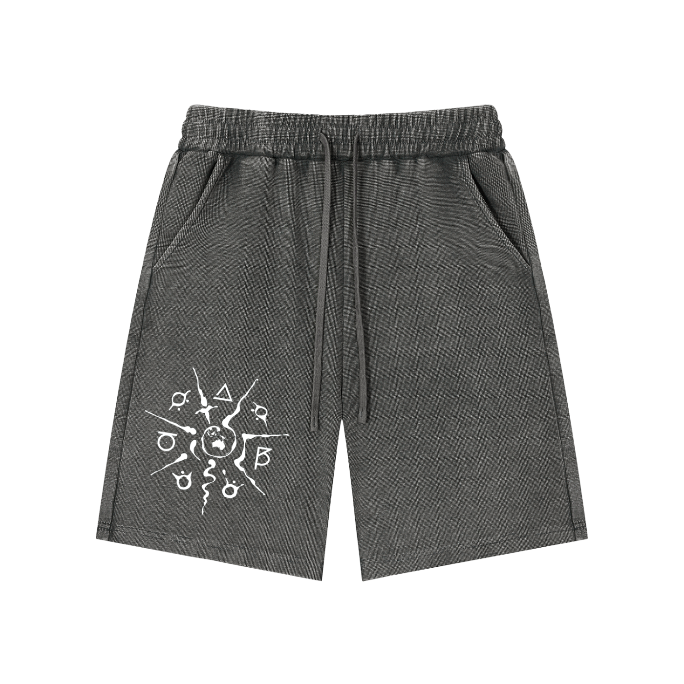Mineral Wash Waffle Knit Shorts