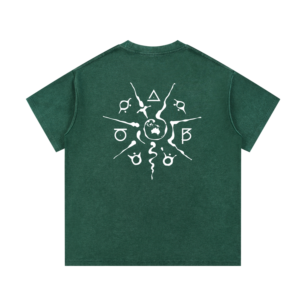 Mineral Wash Waffle Knit T-Shirt