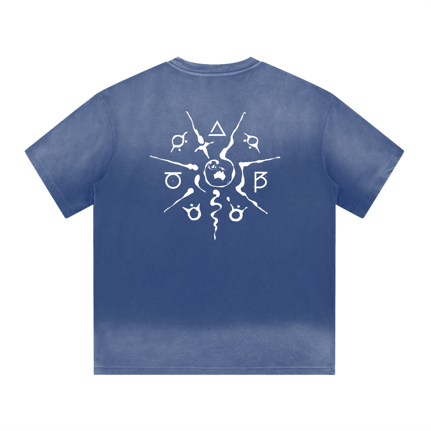 “I” Shape Gradient Washed T-Shirt