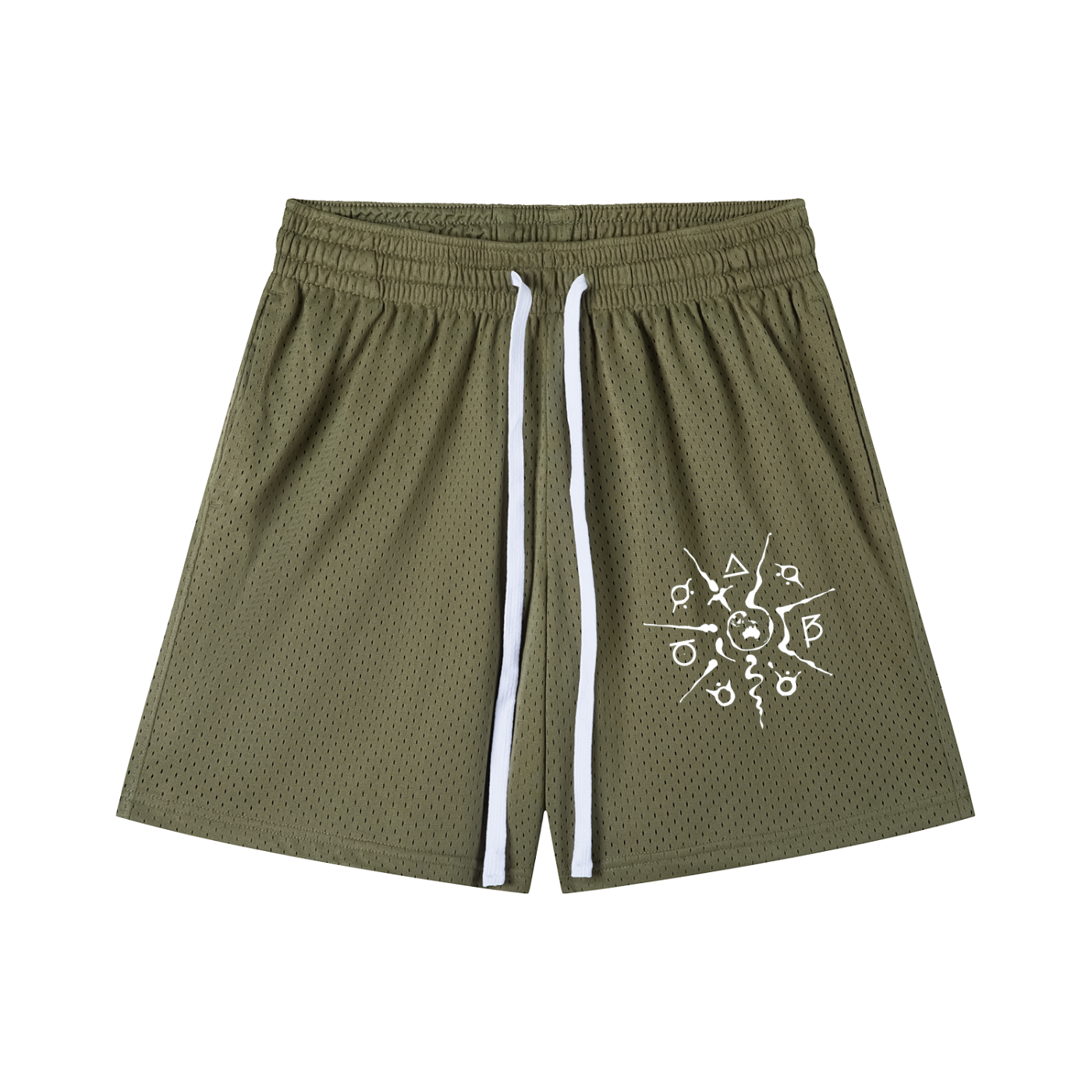 Mesh Drawstring Shorts