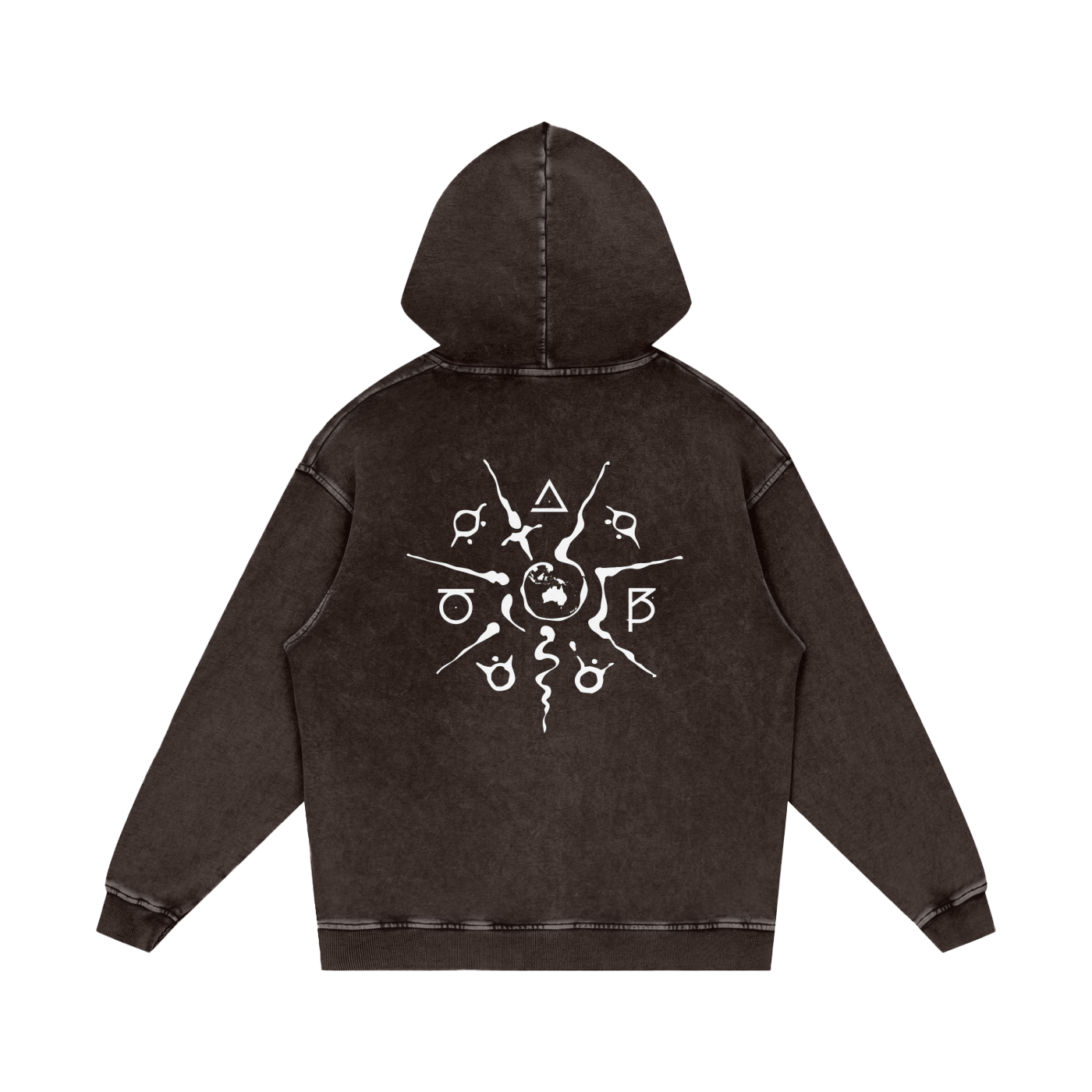 Snow Washed Loose Cotton Hoodie