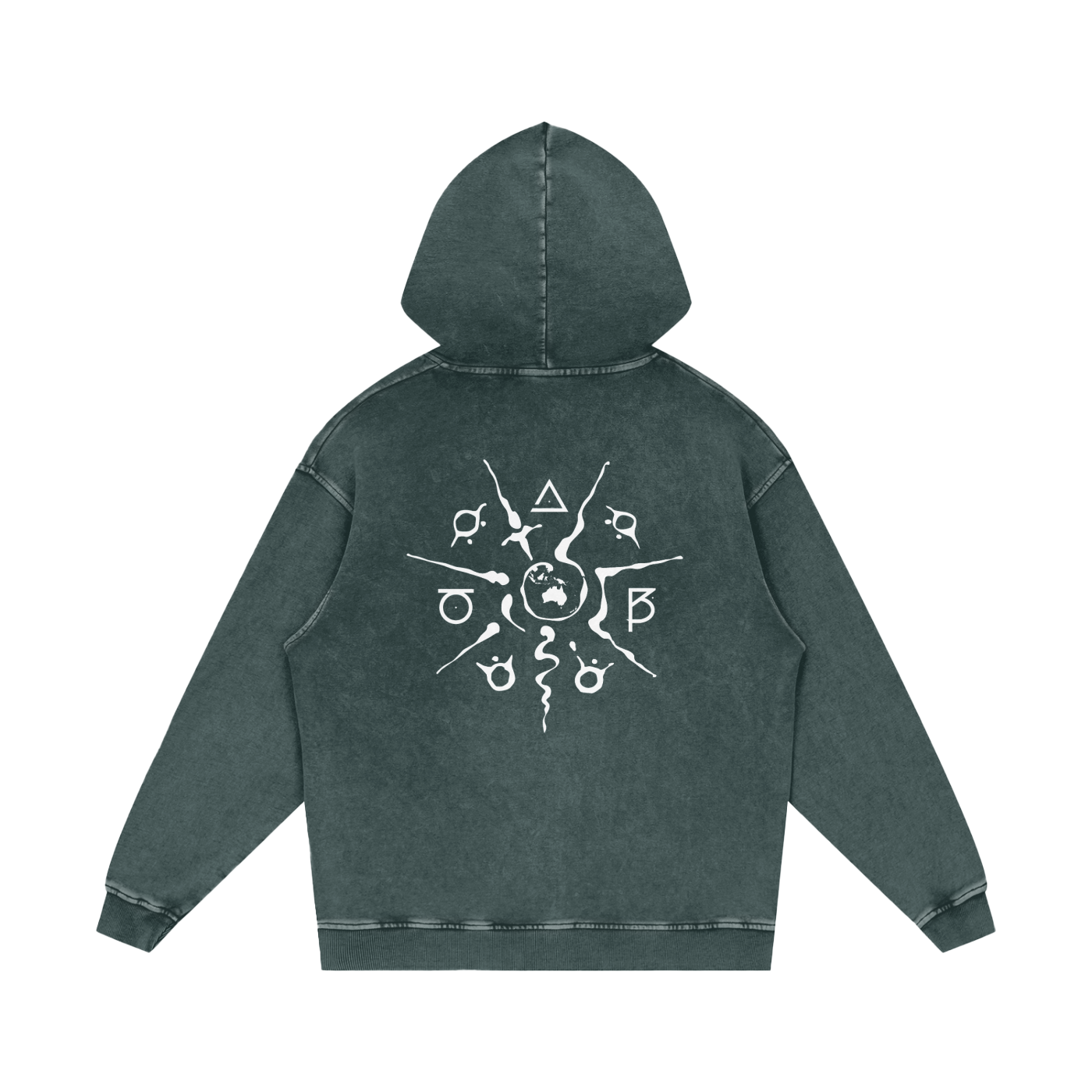 Snow Washed Loose Cotton Hoodie