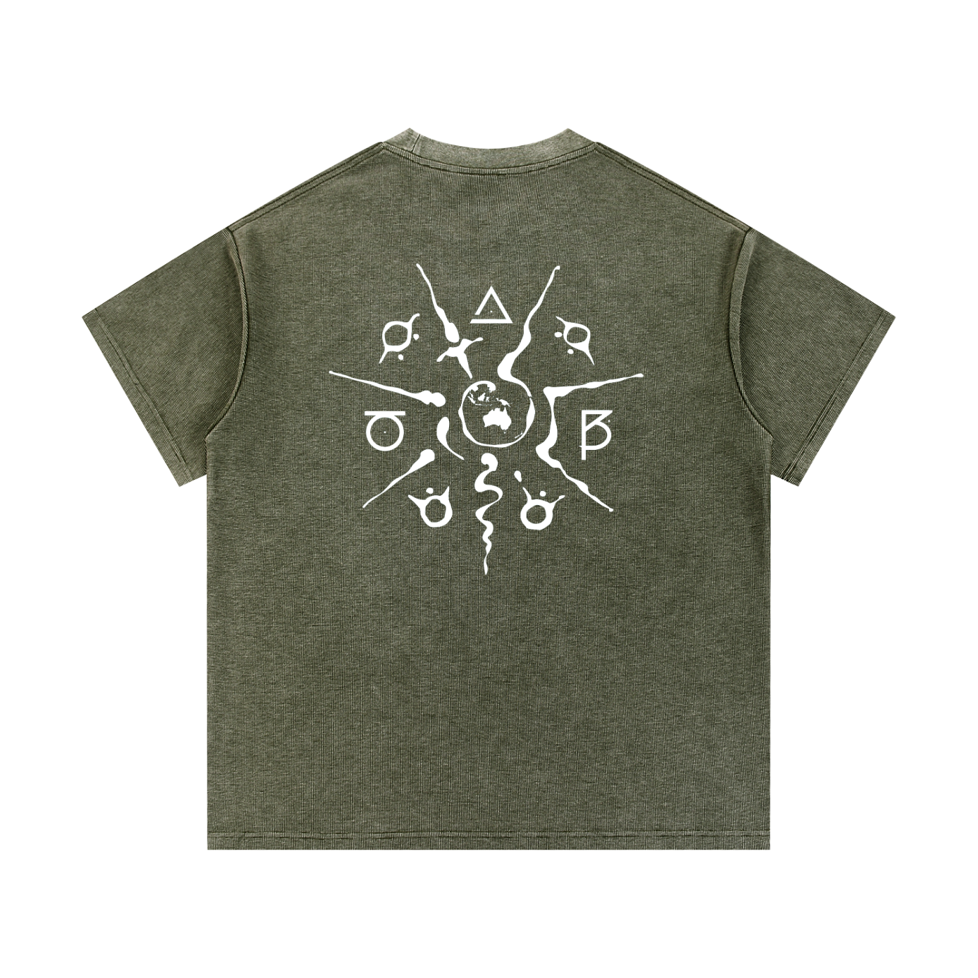 Mineral Wash Waffle Knit T-Shirt