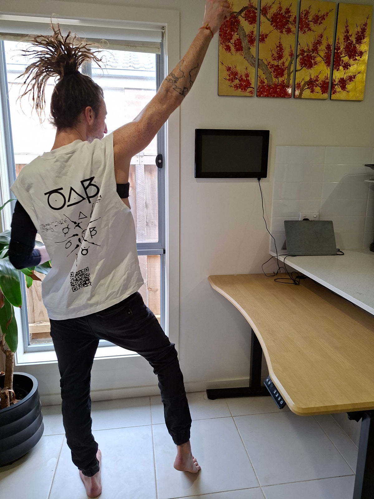 Raw Edge Cotton Tank Top