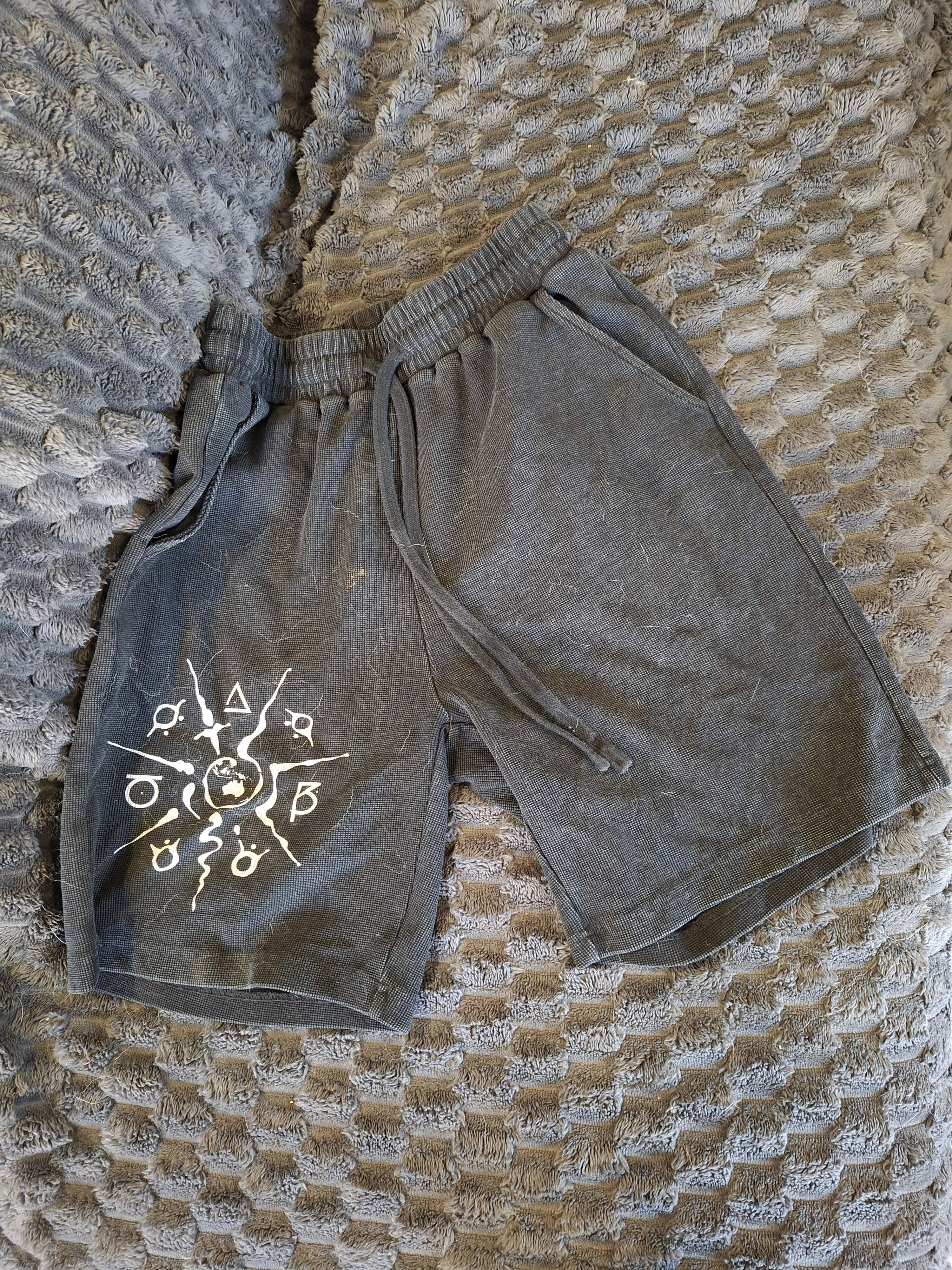 Mineral Wash Waffle Knit Shorts