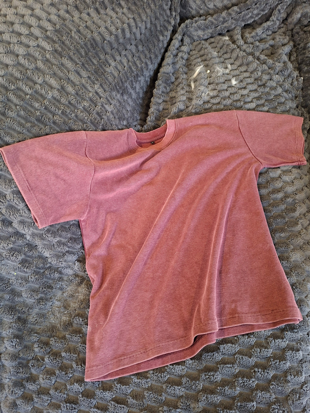 Mineral Wash Waffle Knit T-Shirt