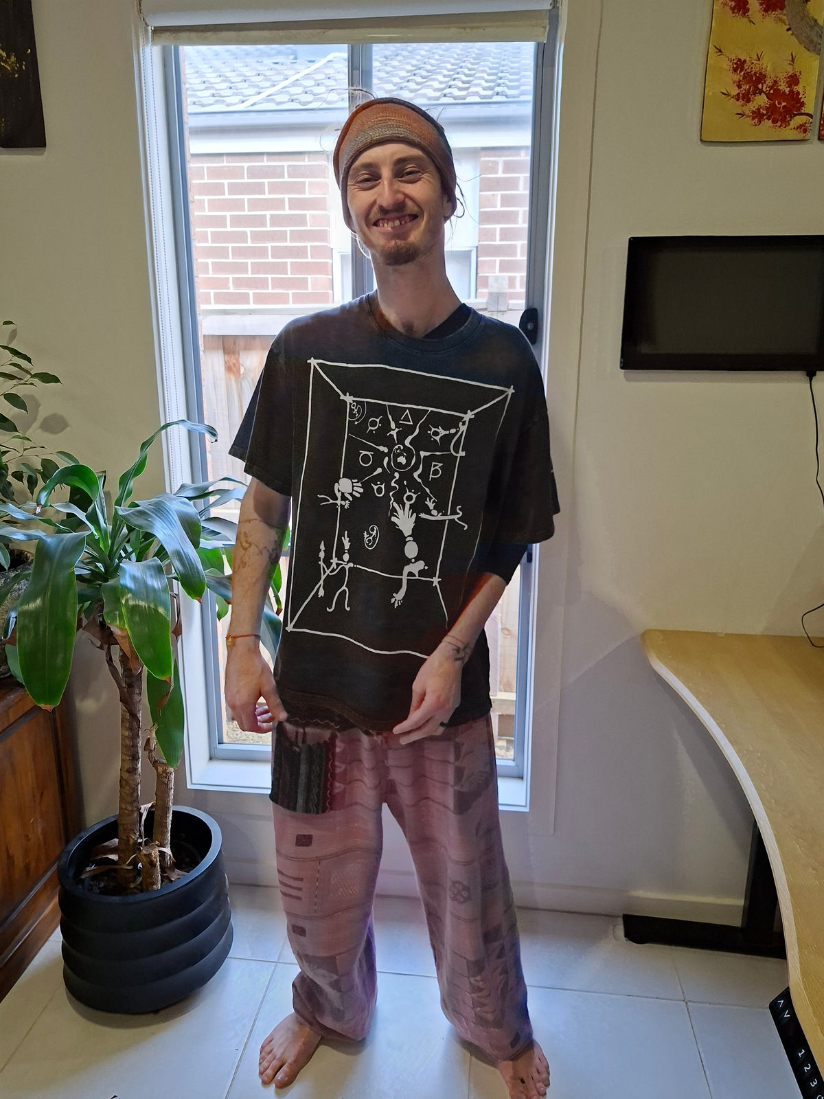 Snow Washed Oversized Cotton T-Shirt