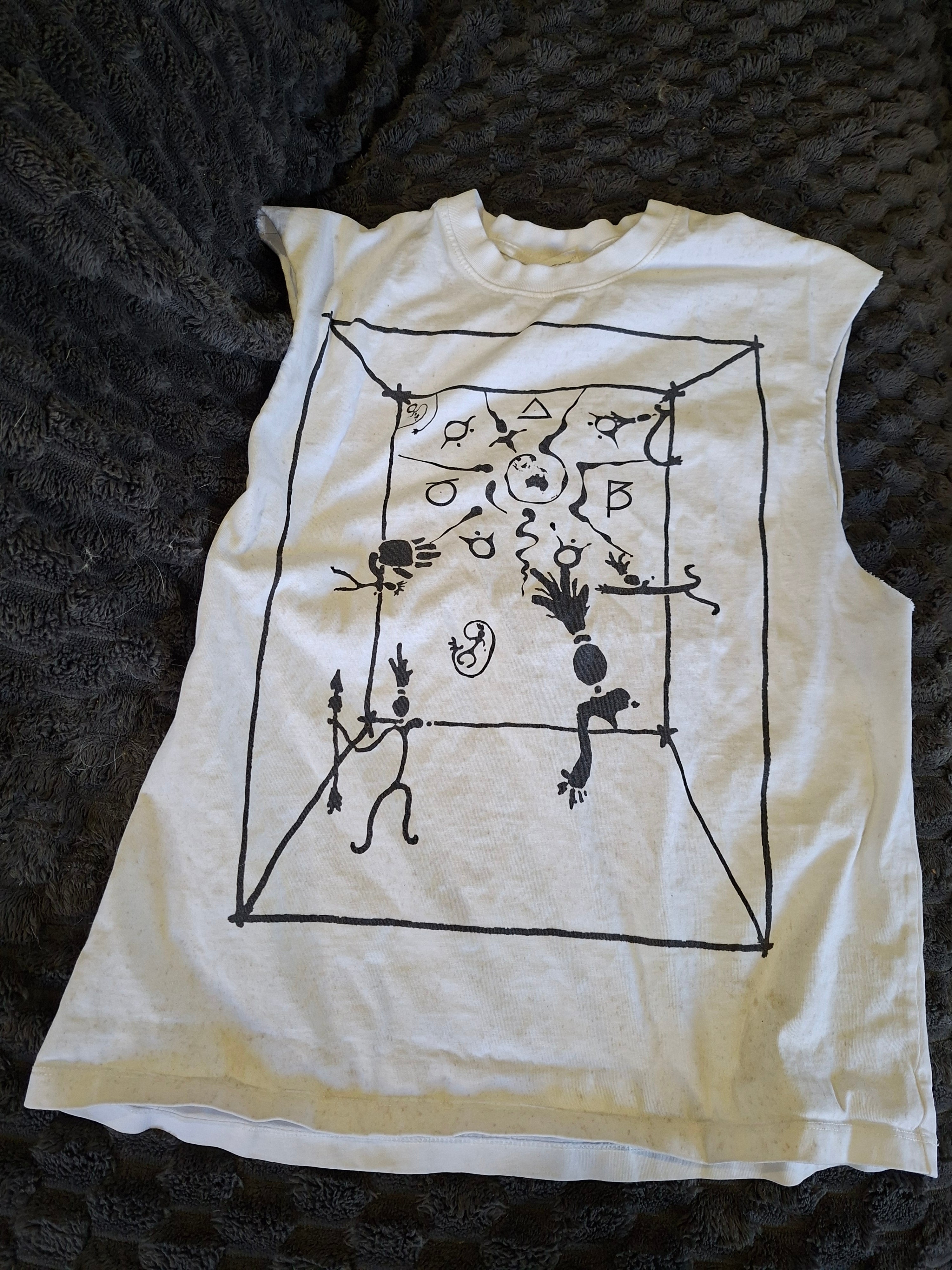 Raw Edge Cotton Tank Top