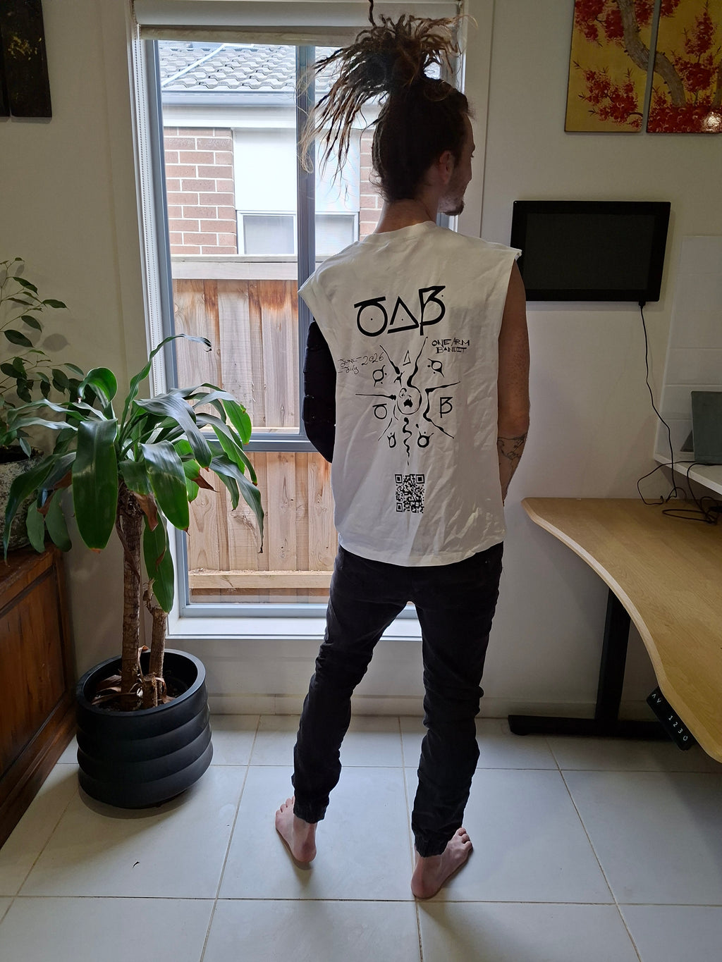 Raw Edge Cotton Tank Top
